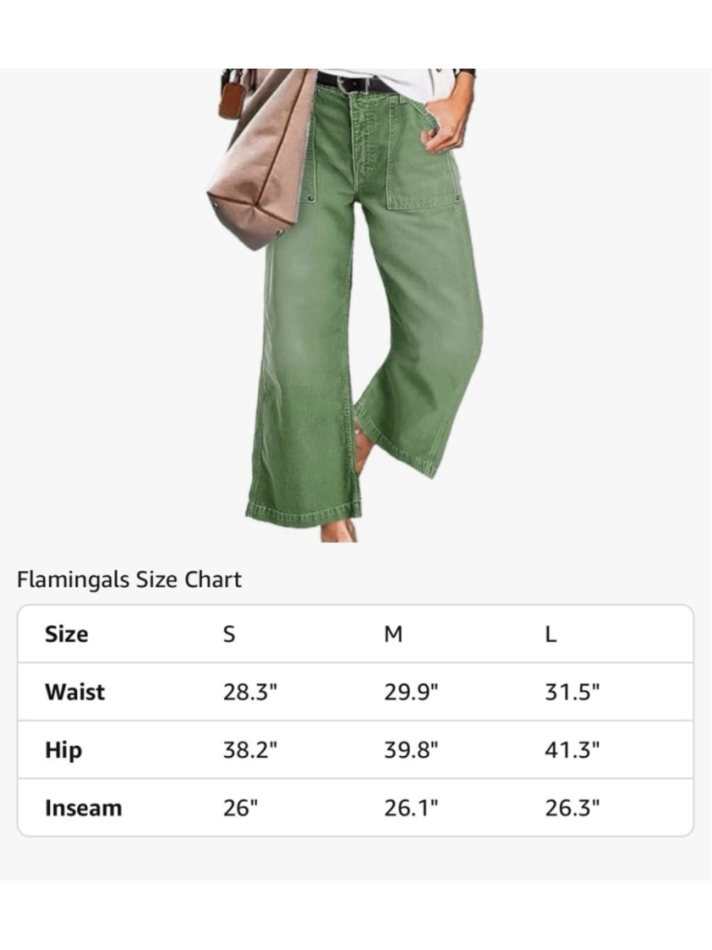 Flamingals Straight Wide Leg Jeans for Women Mid Waisted Casual Raw Hem Denim M - Picture 6 of 6